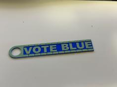 Vote Blue Keychain 3D Printer Model