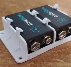 Holder For Two Paleblue 9V Batteries 3D Printer Model