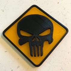 Punisher Skull Sign 3D Printer Model