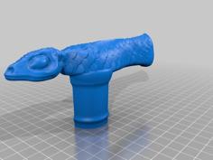 Snake Derby Style Topper ($7 Cane/Walking Hiking Sticks) 3D Printer Model