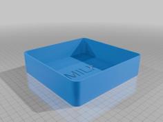 Milk Bottle Tray (4 Bottles) 3D Printer Model