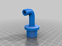 Hydroponic Pump Outlet 90-degrees 3D Printer Model