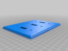 3 Hole Lightswitch 3D Printer Model