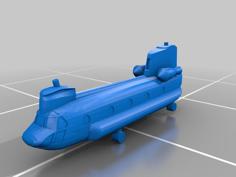 CH-47 Chinook Printable Blade-less 3D Printer Model