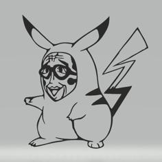 Pizaru Kizaru Pikachu – One Piece Pokemon 2D Wall Art – Pika Pika No Mi 3D Printer Model