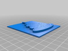 Birthday Cake Flat Card 3D Printer Model