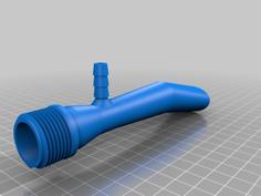 Venturi Tube With 1/2’’, 3/4” And 1” Thread 3D Printer Model