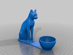 Gayer-Anderson Cat Egg Cup/ Jewellery Holder 3D Printer Model