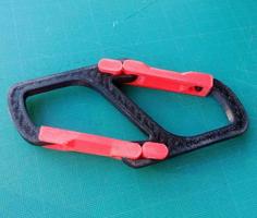 Double Two Parts Carabiner 3D Printer Model