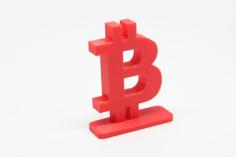 Simple Bitcoin Stand 3D Printer Model