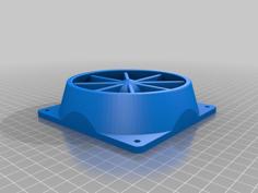 120mm Fan Shroud For Wind Sim 3D Printer Model