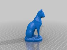 Chat Faible Poly 3D Printer Model