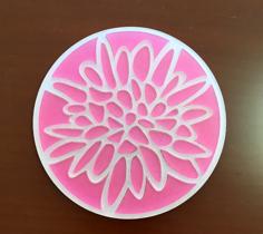 Laser Cut Acrylic Flower Coaster