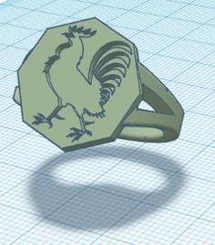 Rooster Ring 3D Printer Model