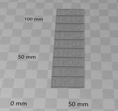 3 Div – Unit Token Labels 3D Printer Model