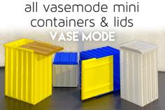 Storage Box And Lids -mini Desk Containers- For Vase Mode Fast Printing 3D Printer Model