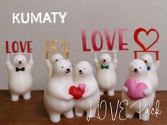 KUMATY : Polar Bear “Love” Pack 3D Printer Model