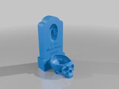 Candy Bowl Skull Tombstone 3D Printer Model