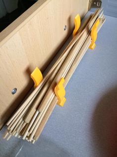 Lyrid Chopstick And Skewer Caddy 3D Printer Model