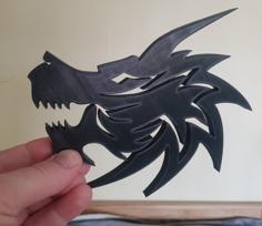 2D Dragon Head 3D Printer Model