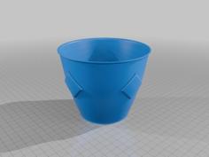 Simple Diamond Embossed Flower Pot 3D Printer Model