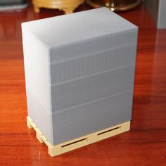 Container Box, 80x120x20mm, V2, Pallet Size, Stackable. 3D Printer Model