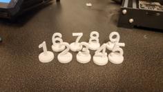 Number Markers For DnD 3D Printer Model