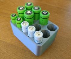 AA/AAA-battery Storage Tray 3D Printer Model