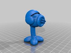 Gatling Pea 3D Printer Model