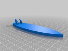 Surfboard Magnet 3D Printer Model