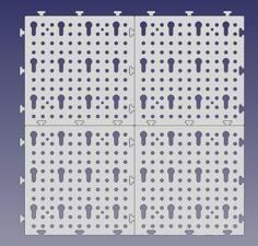 Pegboard Puzzle / Werkzeugwand Puzzlestücke 180 X 180 Mm 3D Printer Model