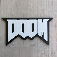 Magnetic Doom Logo 3D Printer Model