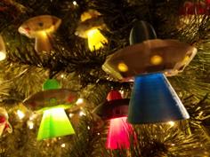 UFO Abduction Light-Up Ornament 3D Printer Model