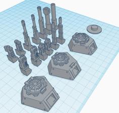 TURRETS AND WEAPONS FOR HUMAN DEFENCE FORCE APC VEHICLE [FDM FRIENDLY] 3D Printer Model