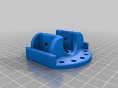 Curved Shower Curtain Rod End Bracket 3D Printer Model