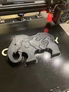 Elephant Puzzle 3D Printer Model