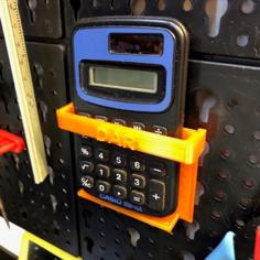 Peg Board Calculator Holder 3D Printer Model