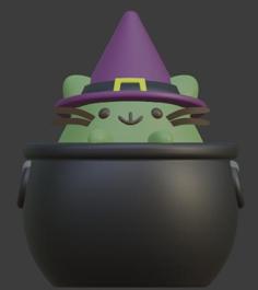 Witch Pusheen 3D Printer Model