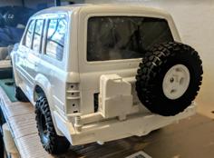 Scale Kaymar Rear Bumper And Body Bracket For 1:10 Axial SCX10 Land Cruiser FJ80 Hardbody 3D Printer Model