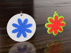 Flower Earrings 3D Printer Model