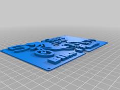 Bike Park Sign 2 Pieces 3D Printer Model