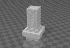 Basic Temple Small Pillar (Dungeon Blocks Compatible) 3D Printer Model