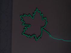 Maple Leaf Neon Sign 3D Printer Model