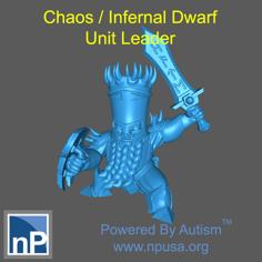 Chaos Dwarf Unit Leader 3D Printer Model