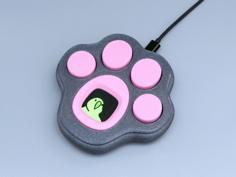 Kitty Paw Print Keypad 3D Printer Model