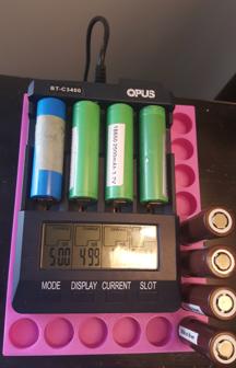 18650 Holder And OPUS BT-C3400 Charger 3D Printer Model