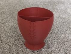 Football Candy/Nut Bowl For Spiral Vase Mode 3D Printer Model