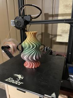 Switchback Spiral Vase 3D Printer Model