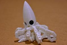 Flexi Articulated Mini Squid 3D Printer Model