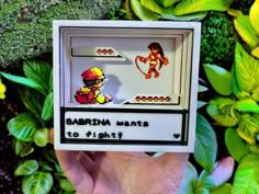 Pokemon Yellow Psychic Gym Leader Sabrina Encounter 3D Scene Shadow Box/Light Box – 5 Layers, 11 X 10 X 5 Cm 3D Printer Model